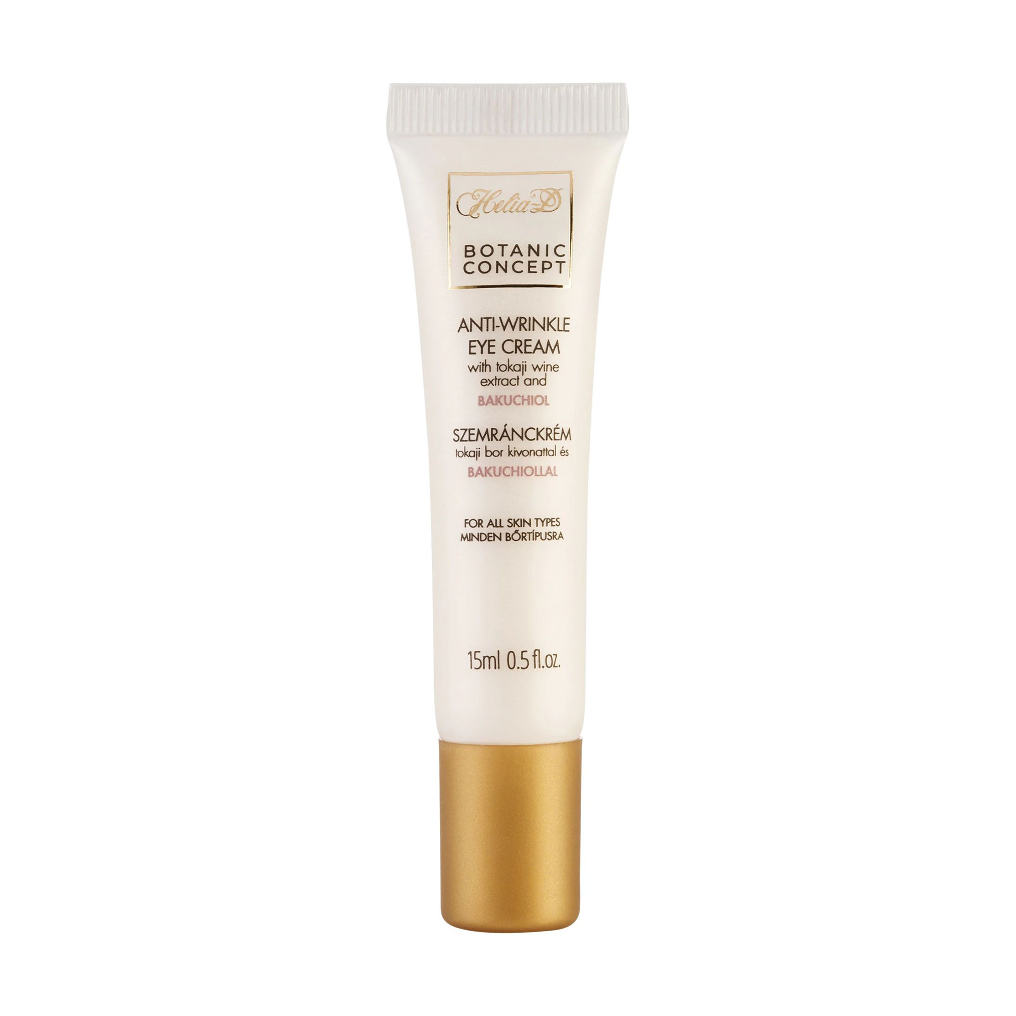 Крем для шкіри навколо очей Helia-D Botanic Concept Anti-wrinkle Eye Cream проти зморщок, з екстрактом токайського вина та бакучіолом, 15 мл